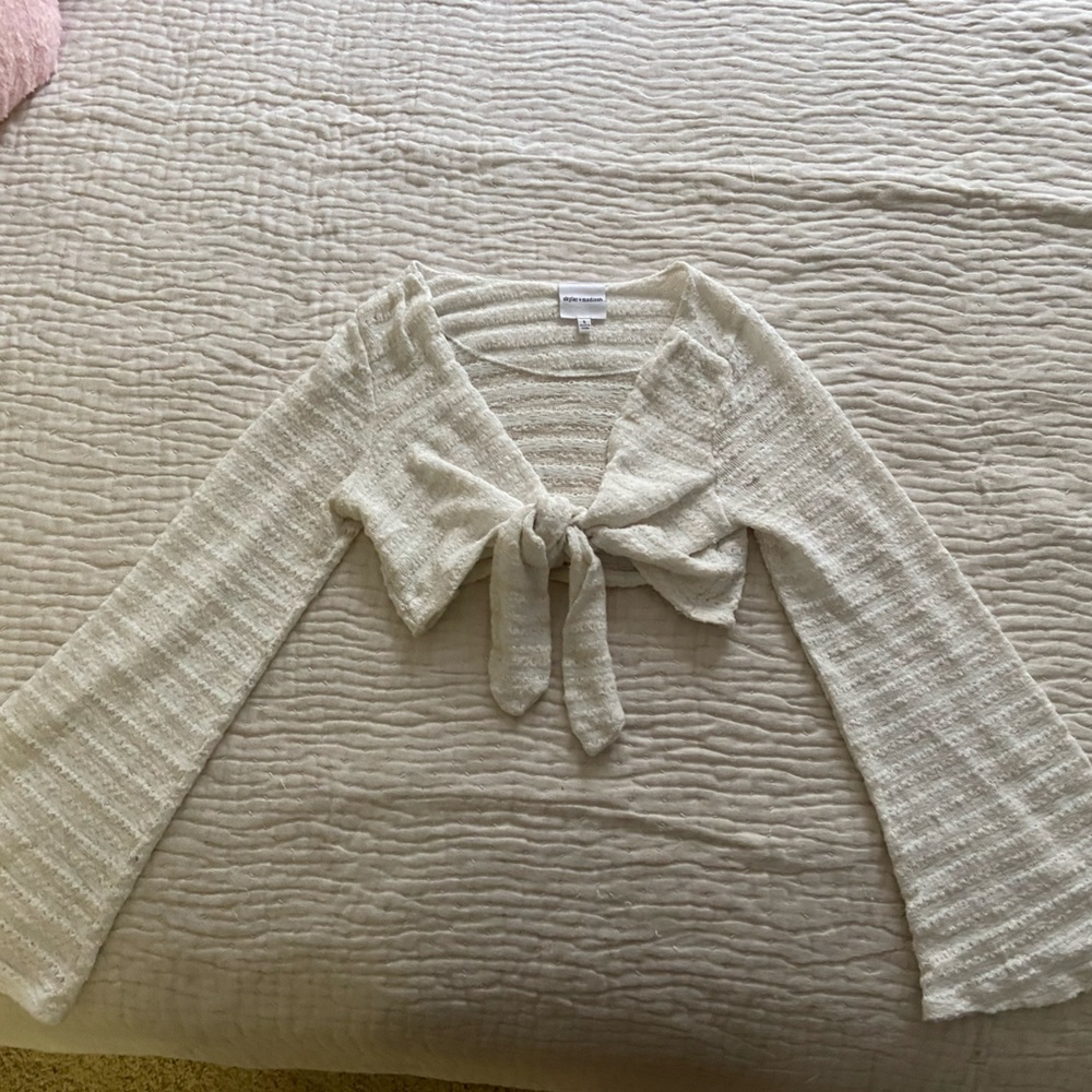 Tie-Front Knit Cardigan